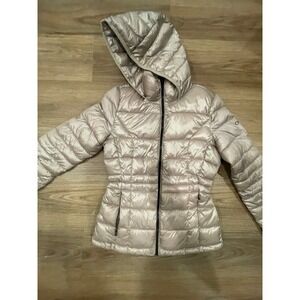 Calvin Klein Packable Puffer Jacket Pink Small Sorona Aura